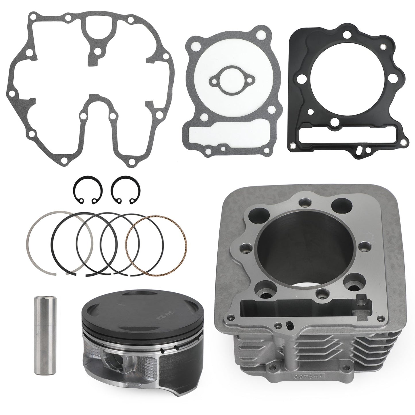 440cc 89mm 1999-2014 Honda TRX400EX TRX400X Big Bore Jug Cylinder Top End Rebuild Kit