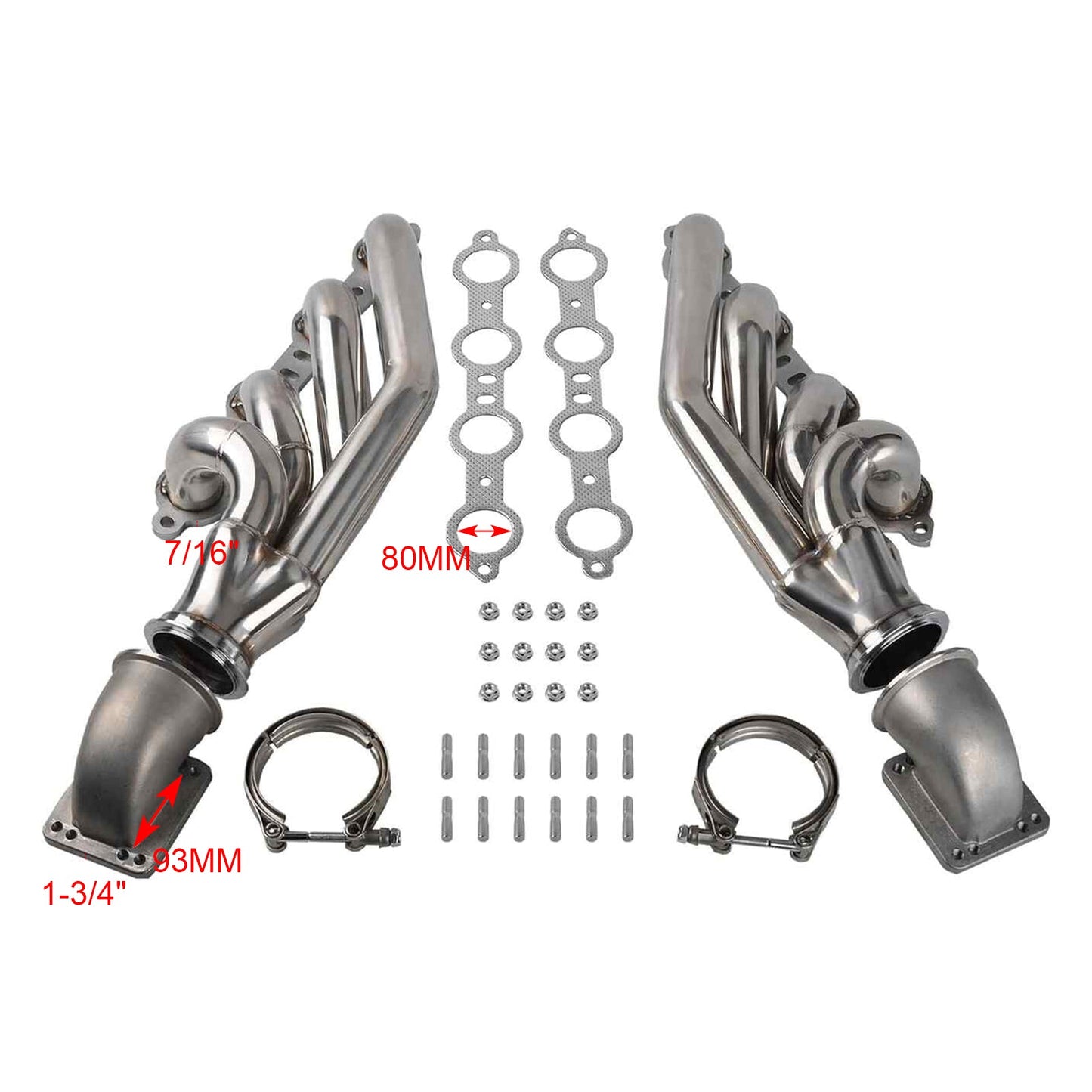 Small Block V8 LS1/LS2/LS3/LS6 LSX 4.8L 5.3L 5.7L 6.0L 6.2L Turbo Exhaust Manifold Header