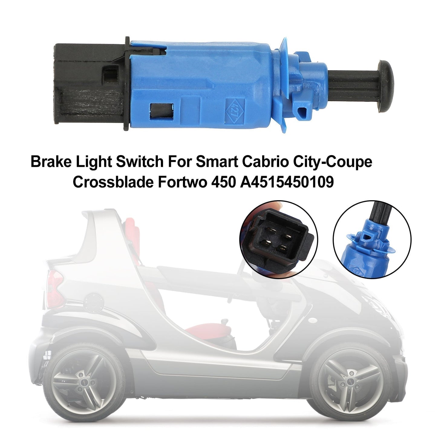 2001-2004 Smart Cabrio 450 0.8 CDI Diesel Convertible Brake Light Switch A4515450109