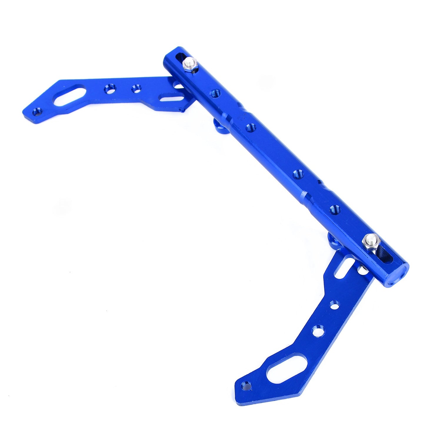 Cnc Adjustable Balance Cross Handle Bar Aluminum Lever Blue Fits For Motor