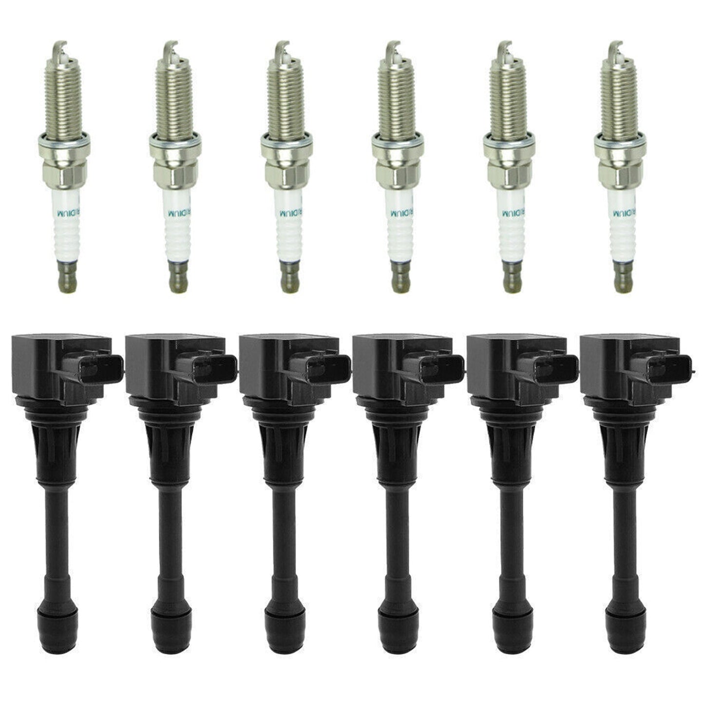 2008-2012 Infiniti EX35 3.5L V6 6PCS Ignition coil+6PCS Spark Plug UF550 CUF2118 673-4029 5C1727