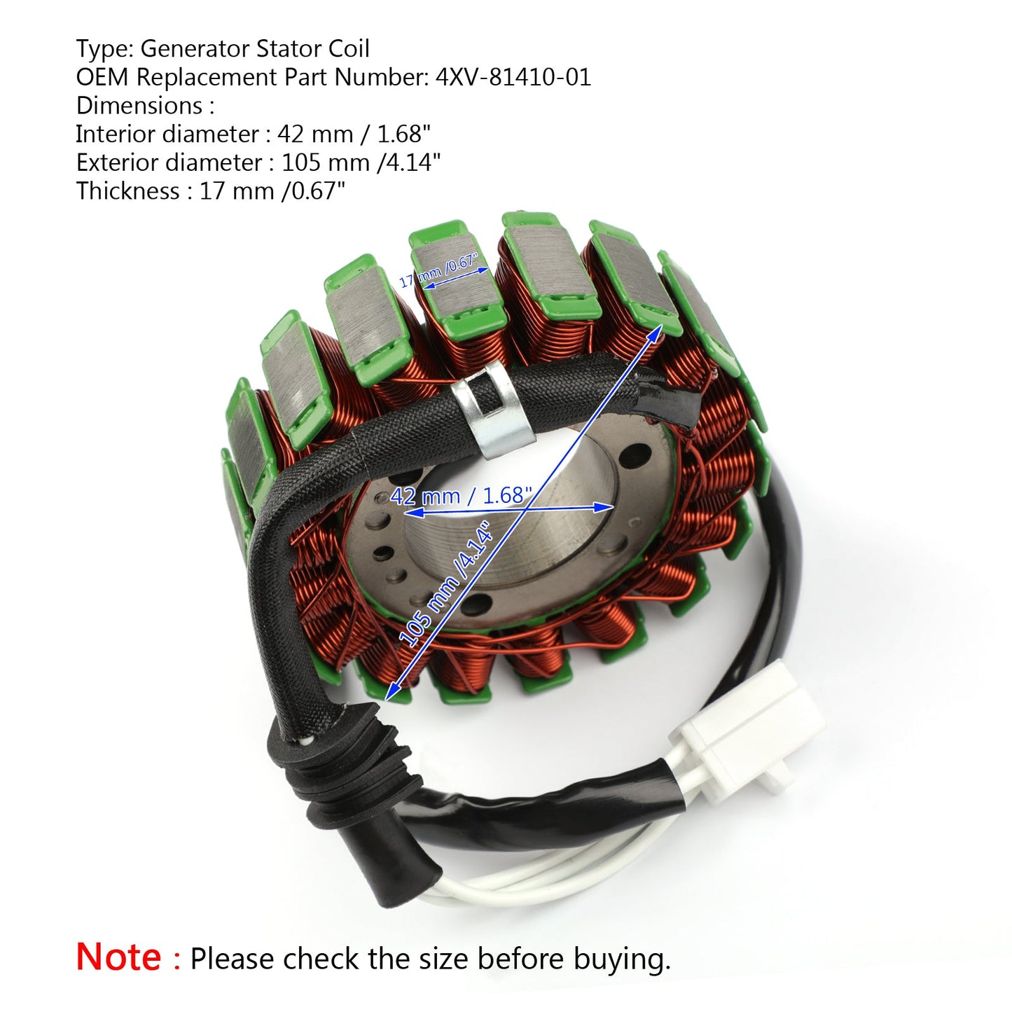 Stator Generator Fit for Yamaha YZF-R1 YZF R1 YZFR1 1998 1999 2000 2001