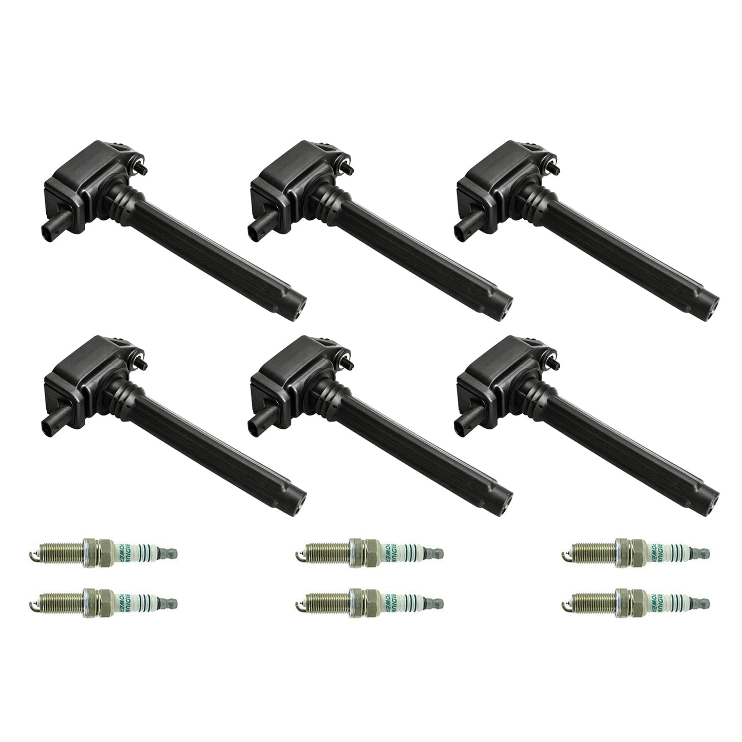 2014-2017 Jeep Cherokee 3.2L V6 6PCS Ignition Coil+Spark Plug UF648 GN10616 36-8196