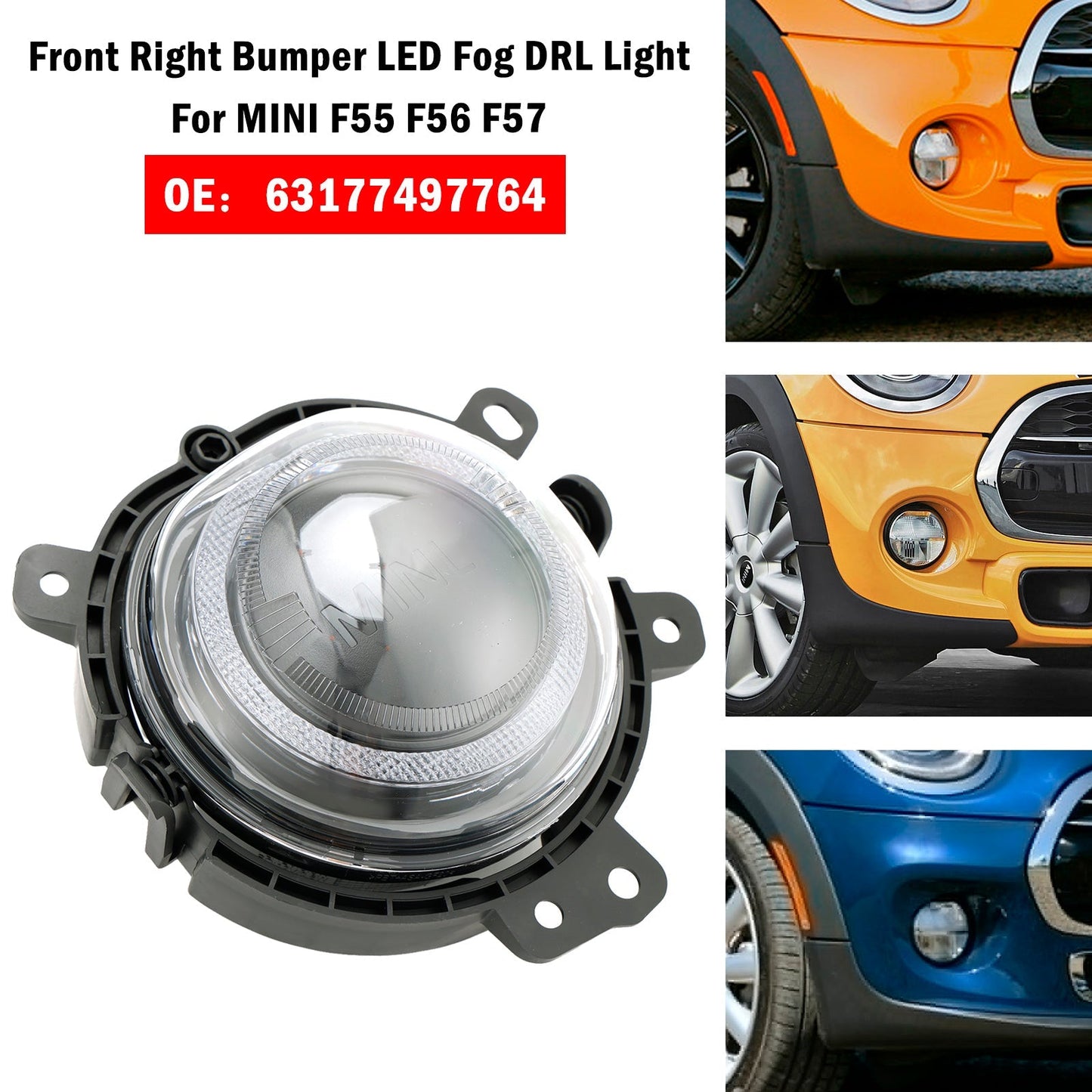 2014-2023 BMW Mini MK3 (F55/F56/F57) (Models With Led Headlamps) LED Front Right Fog Light Lamp 63177497764