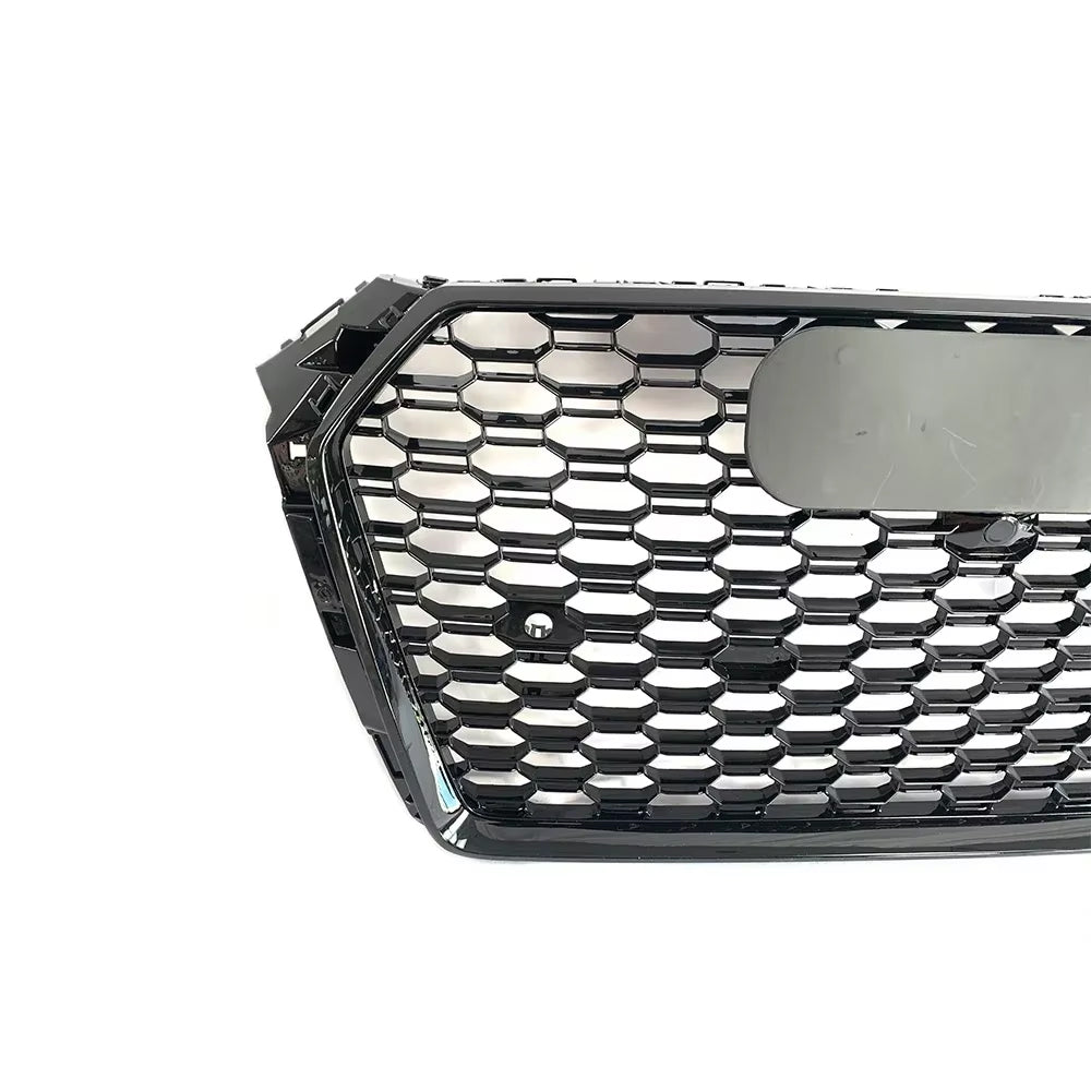 2016-2019 Audi A4 S4 B9 To RS4 Style Front Silver And Glossy Black Bumper Grill