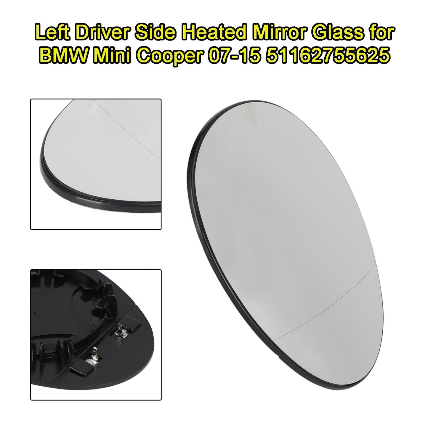 08-15 Mini R57Convertible Left Driver Side  51162755625 Heated Mirror Glass