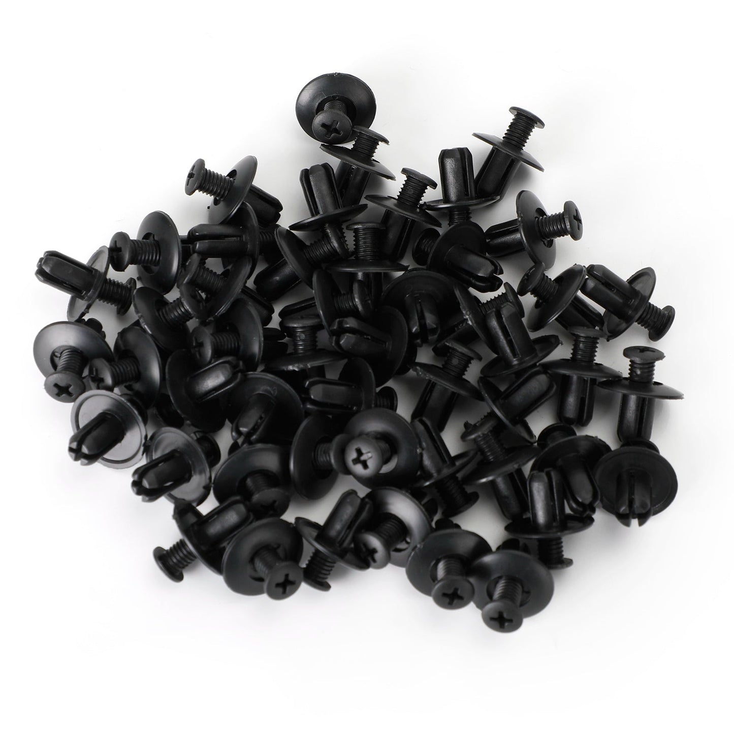 50 Pack 8mm Fairing Panel Trim Clips Screw In Rivets Clip Motorcycle Universal