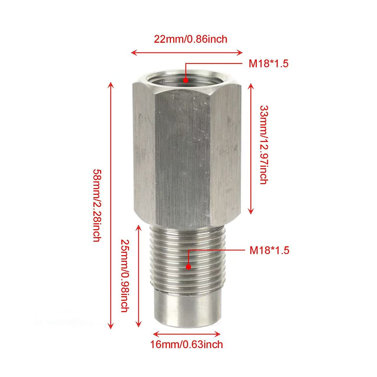 O2 Sensor CEL Spacer Check Engine Light Adapter CEL Eliminator Mini Catalytic Converter Universal All models