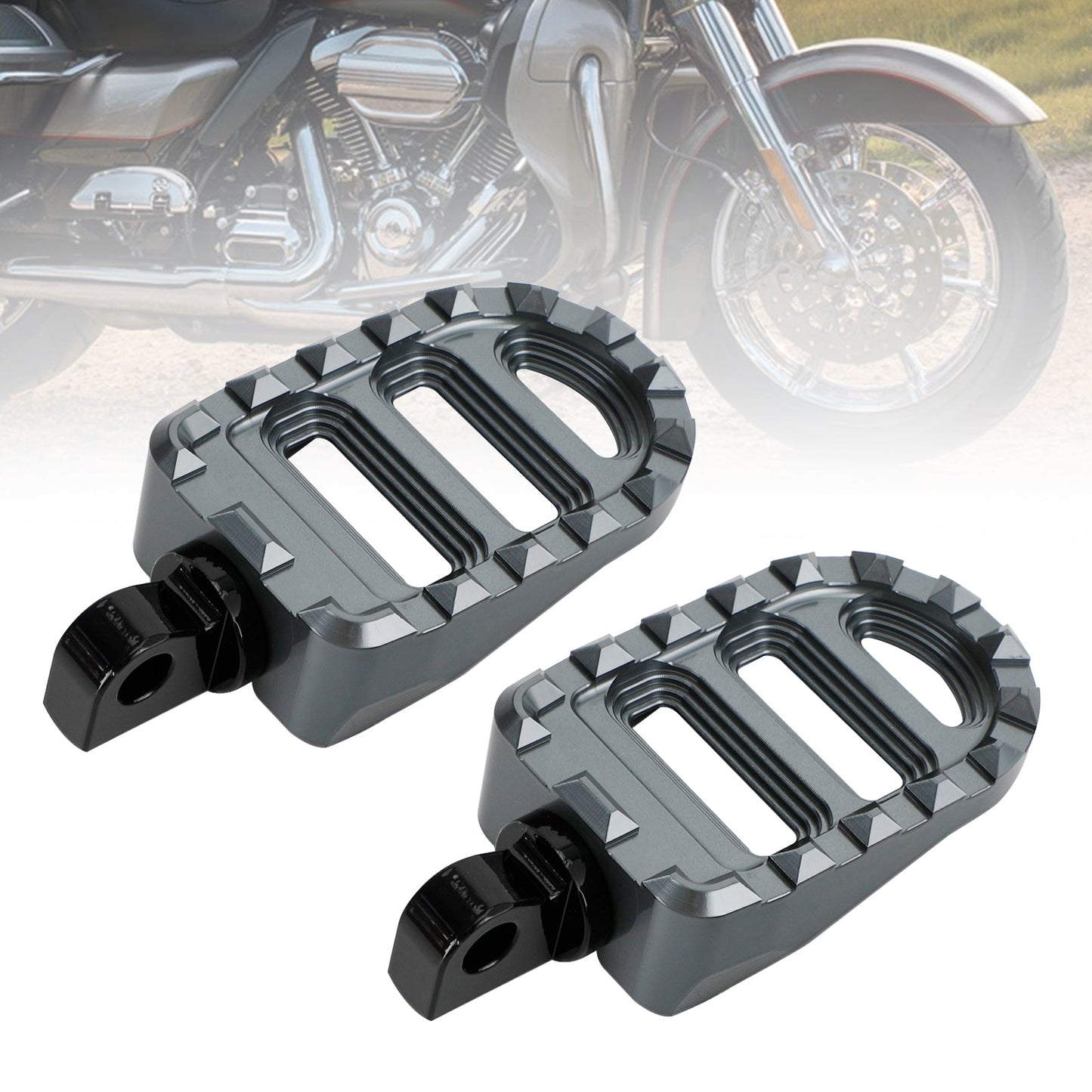 Front Footrests Foot Peg fit for Dyna Sportster 883 Electra Glide Road Glide