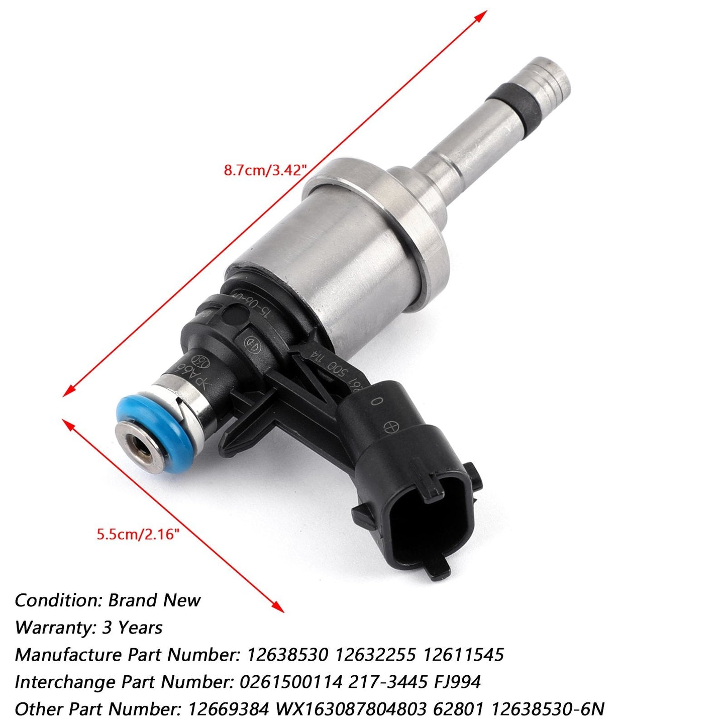 1x Fuel Injectors GM Chevrolet Camaro Traverse GMC Acadia CTS 3.6L