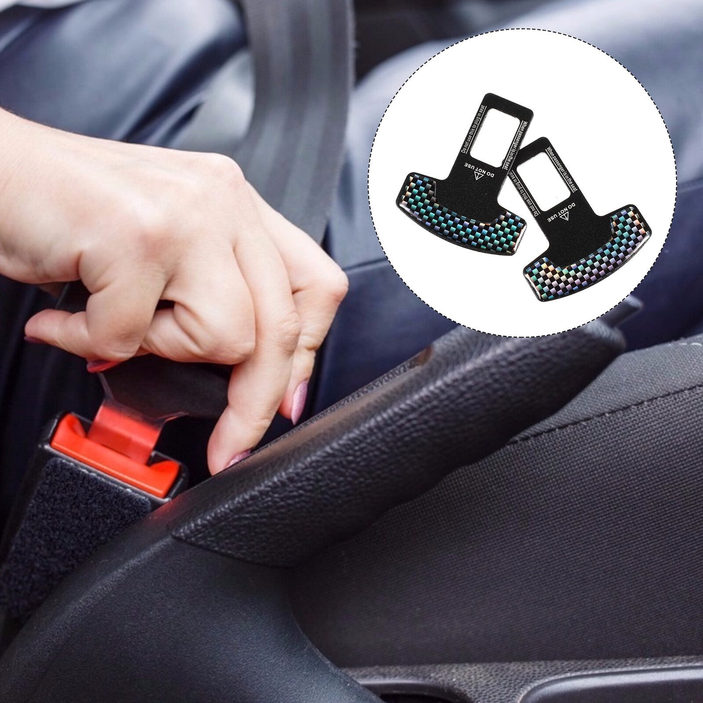 4-Pack Car Seat Belt Alarm Silencer Buckles Clips Universal Fit for All Model