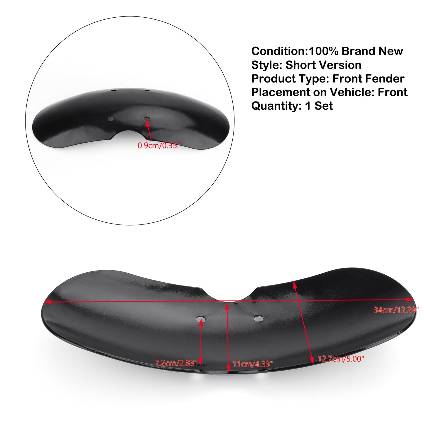 Short Front Fender Mudguard For Triumph Bonneville T100 Scrambler Thruxton 01-16