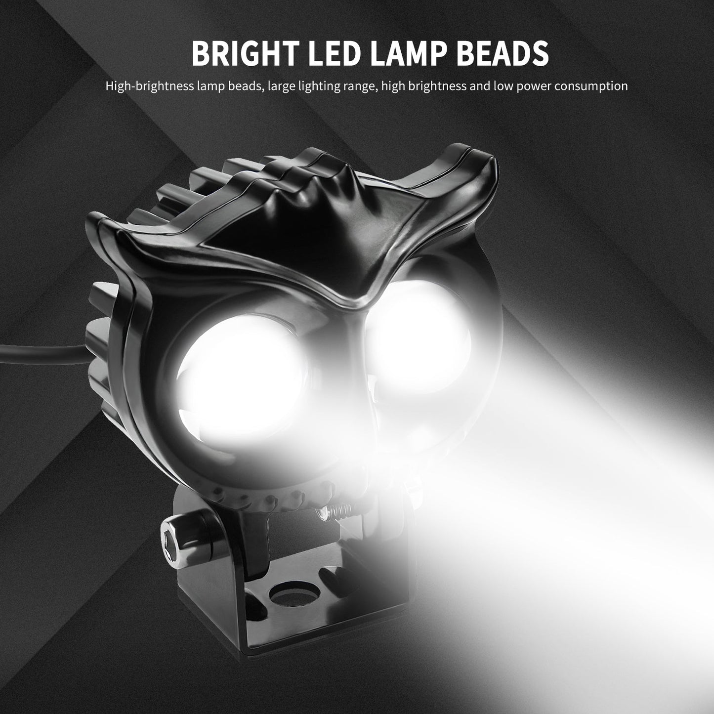 Led Electric Motobike Scooter Light Ultra Bright Waterproof Headlight Owl Motor