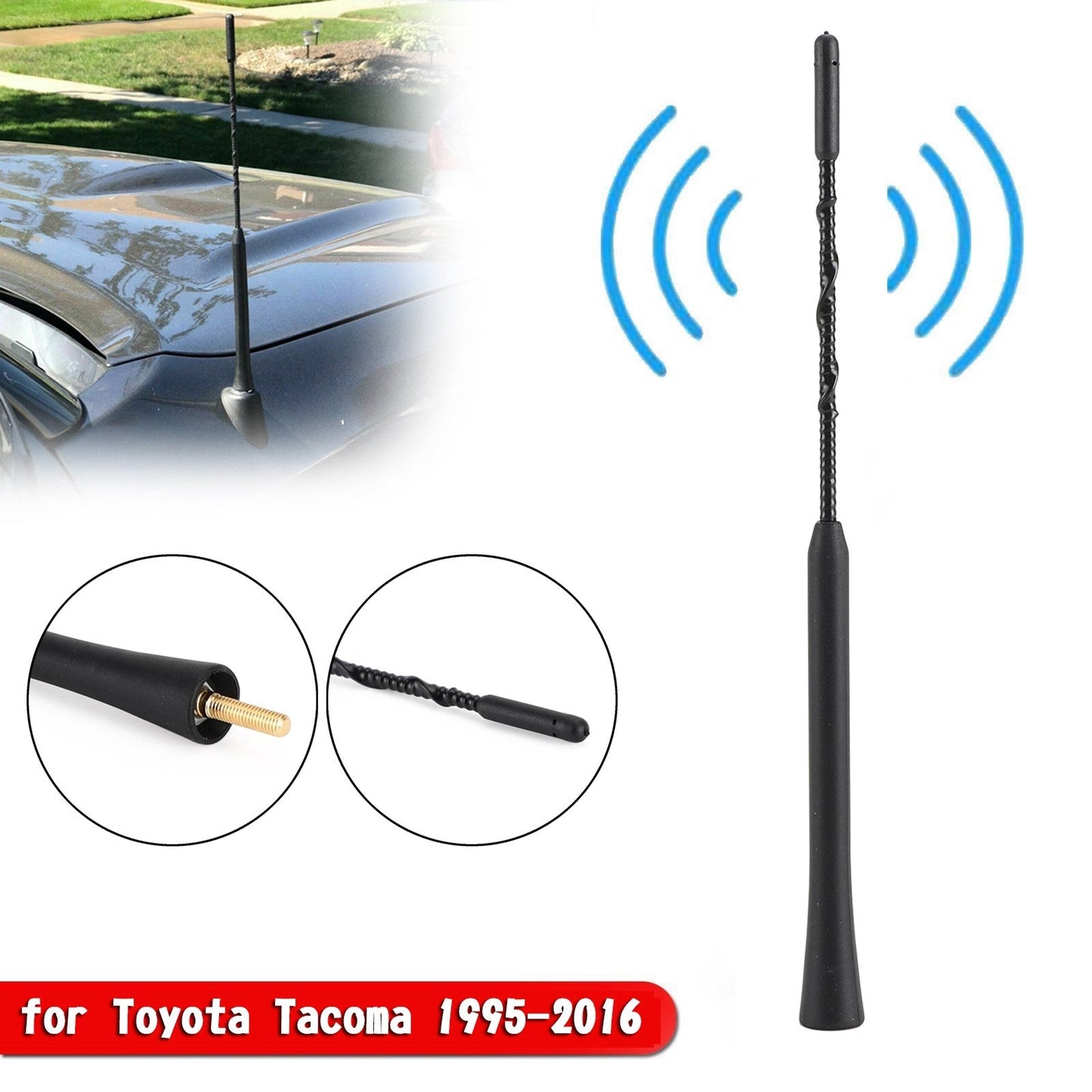 1995-2016 Tacoma 11"Inch Black Toyota Antenna Mast AM/FM