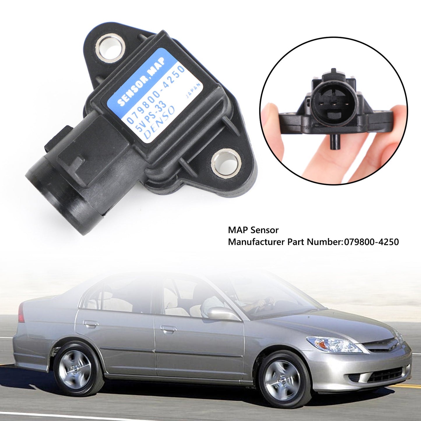 Honda Civic Accord CR-V HR-V Air Intake Pressure Sensor MAP Sensor 079800-4250 079800-3000