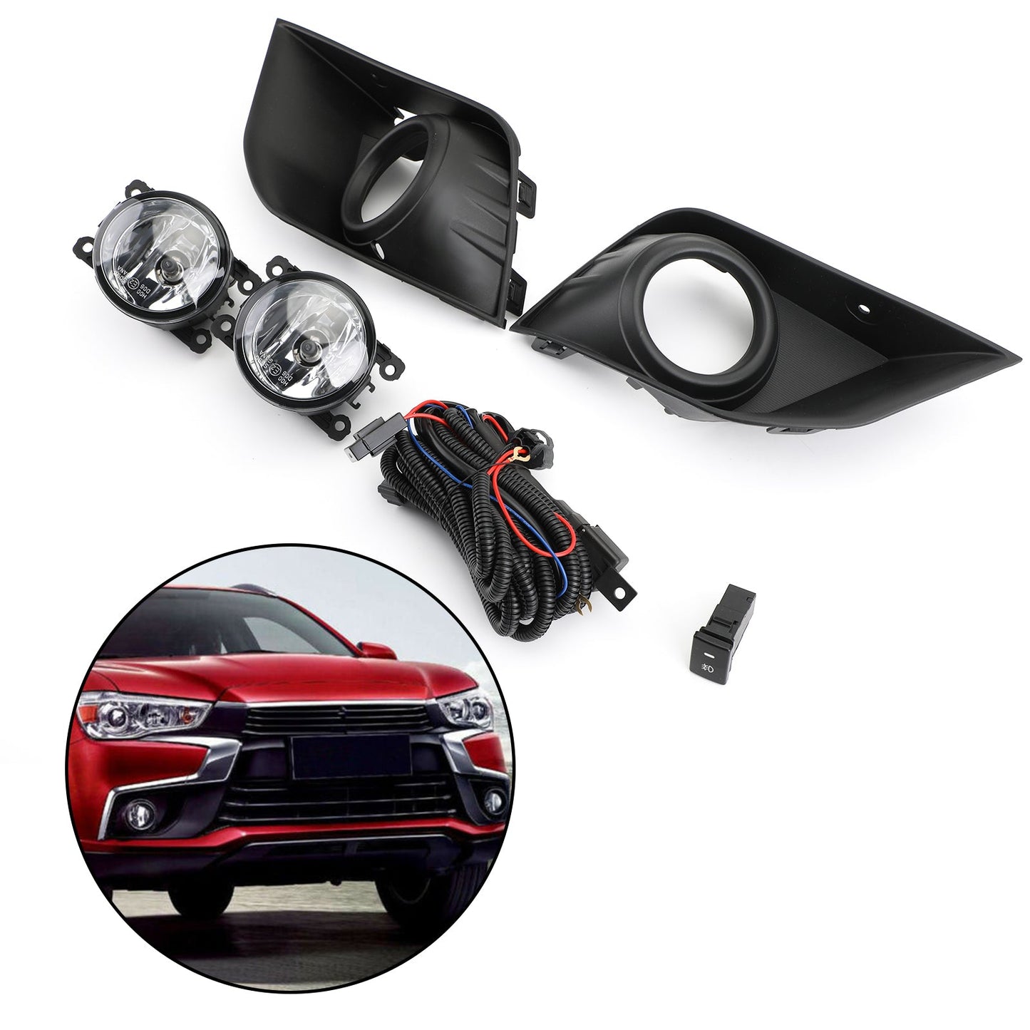 2016-2018 Mitsubishi Outlander Sport ASX RVR Front Bumper Fog Light Kit