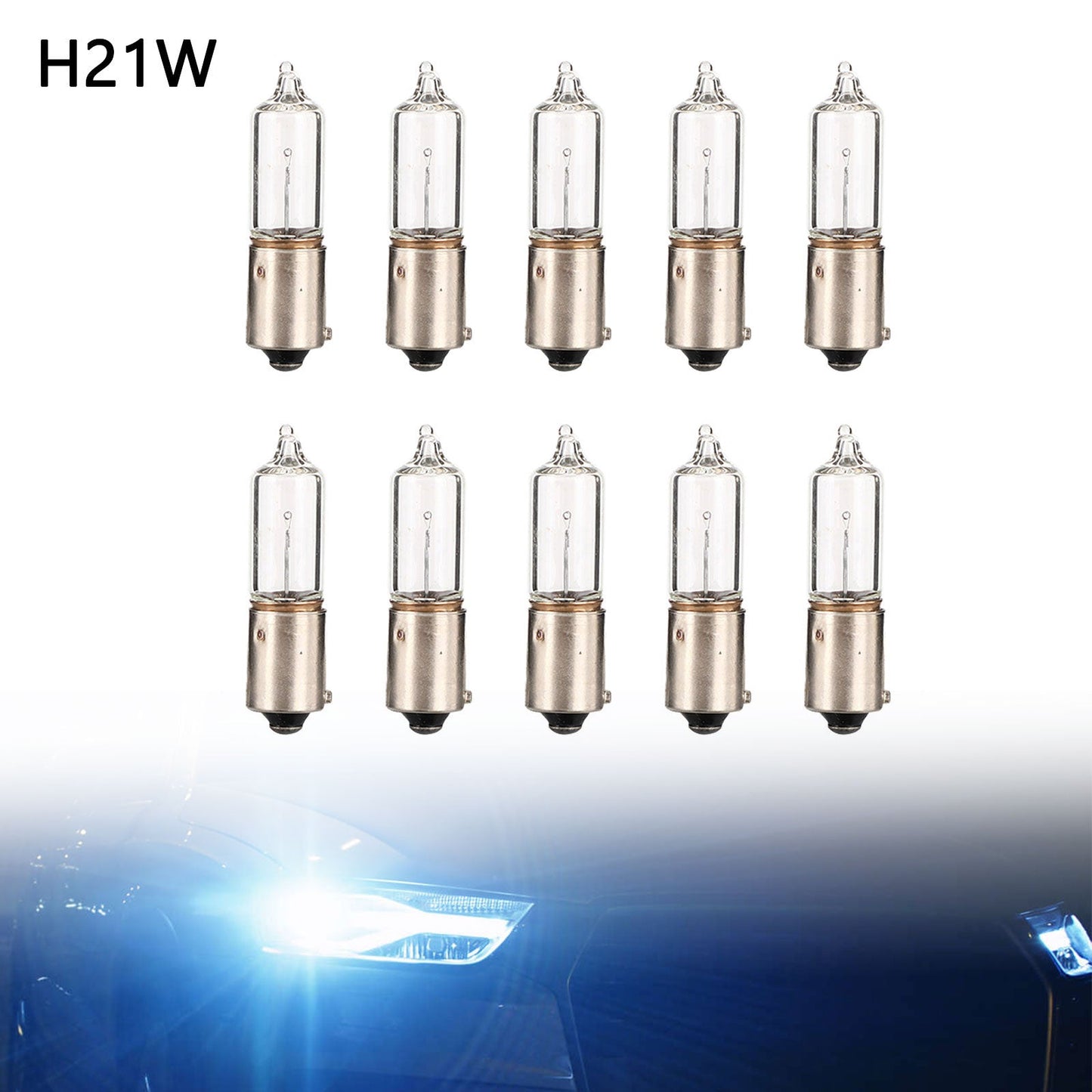 10x For NARVA 68191 Car Auxiliary Bulbs H21W 12V21W BAY9s