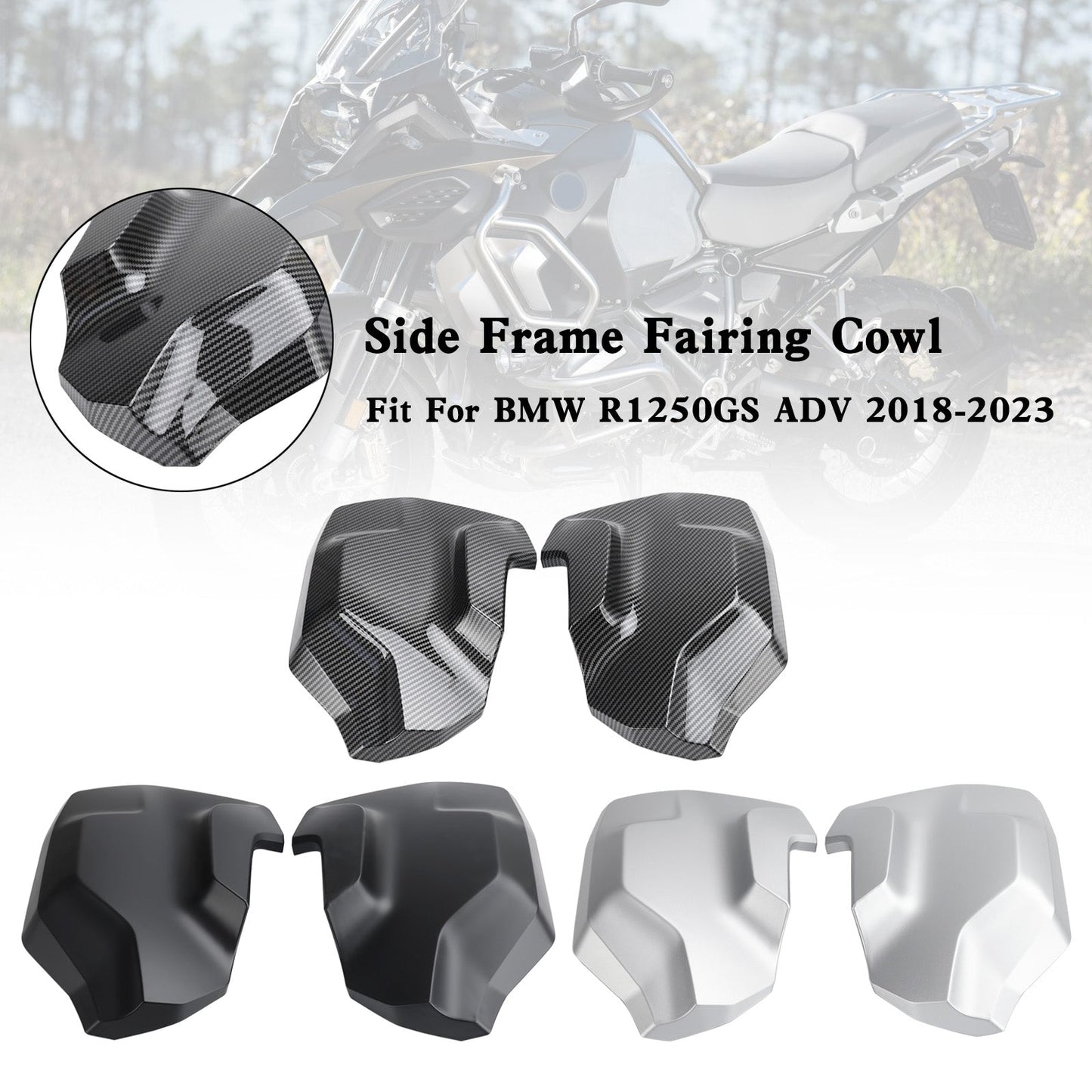 18-23 BMW R1250GS ADV Side Frame Fairing Cowl Guards Radiator Cover