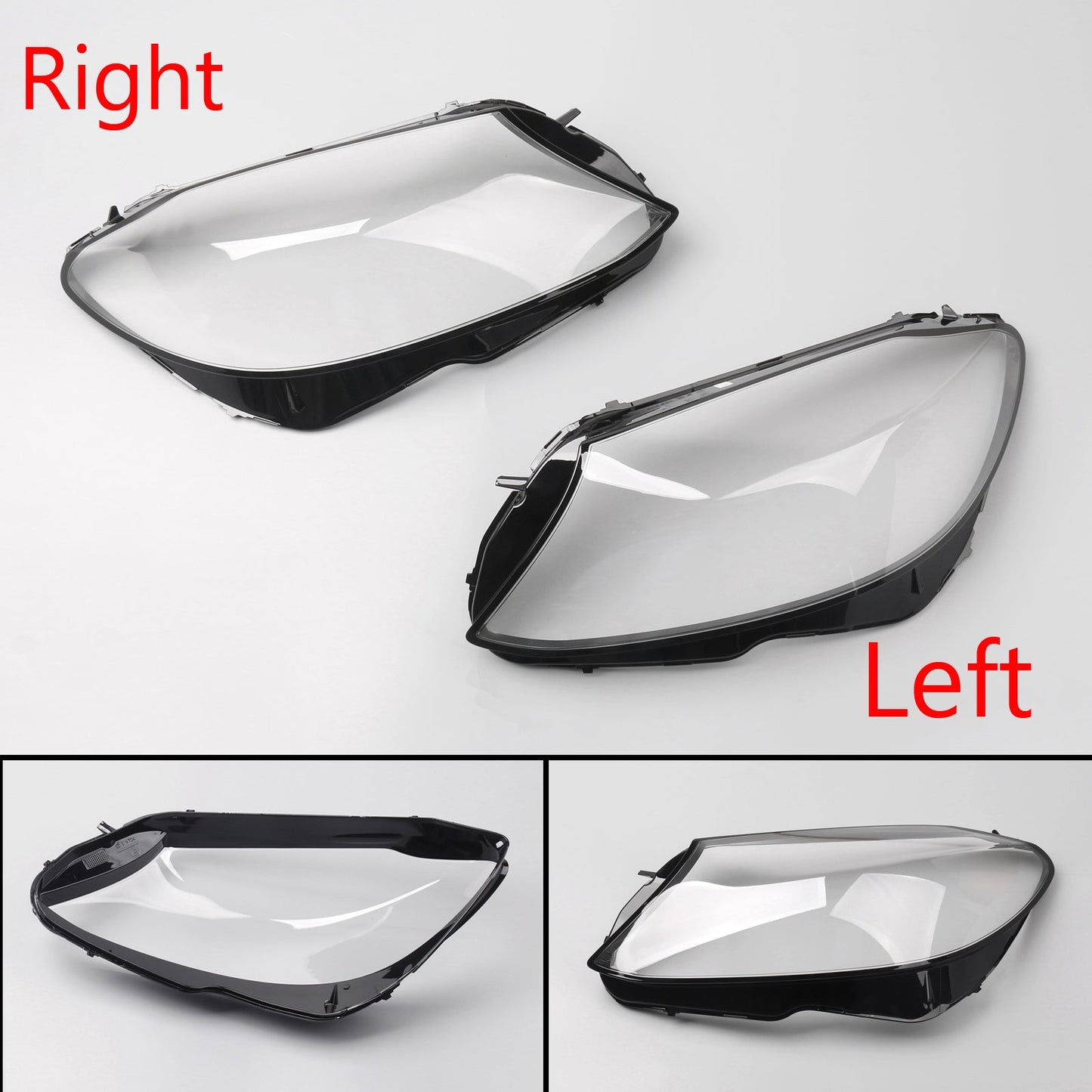 15-18 Benz W205 C180 C200 C300 Left Side Headlight Cover Headlamp Lens Lenses