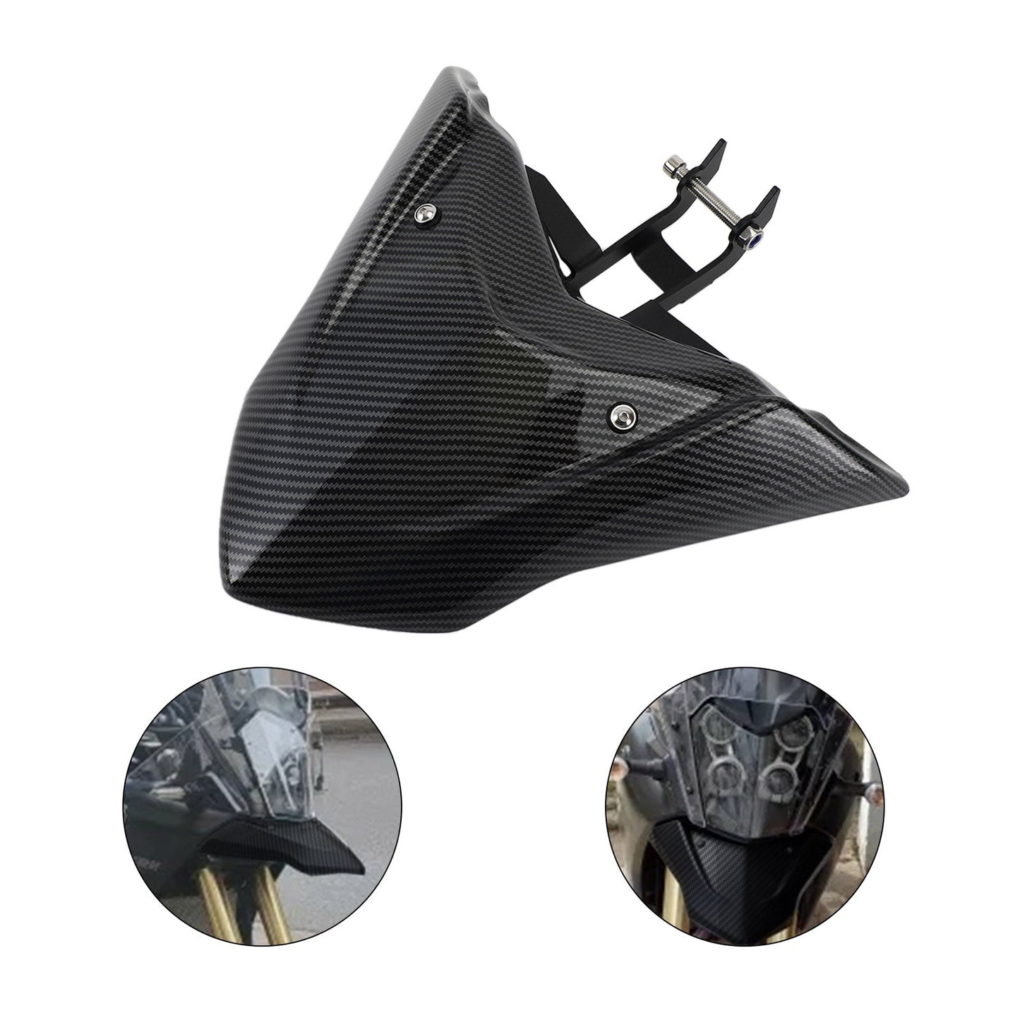 Carbon ABS Front Fender Beak Extension fit for Yamaha Tenere 700 2019-2020