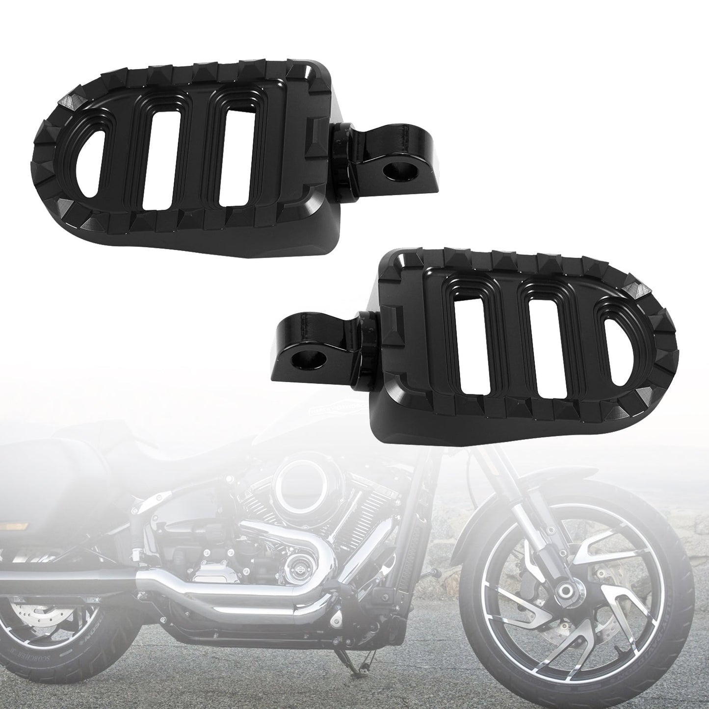 Front Footrests Foot Peg fit for Dyna Sportster 883 Electra Glide Road Glide