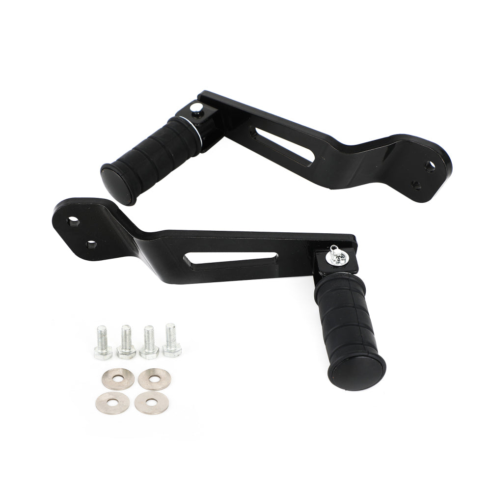 Black Rear Passenger Foot Pegs For Yamaha Bolt XVS950 XVS950R-Spec 2014-2020