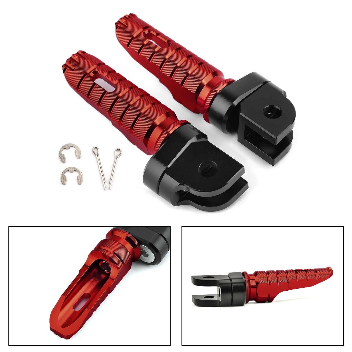 Front Footrests Foot Peg for HONDA CB125R CBR250RR CBR1000RR CB600F CB1100/RS/SX Red