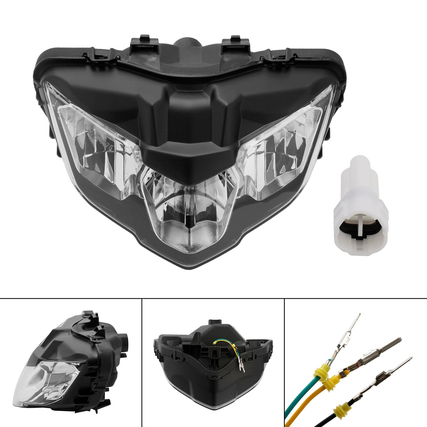 Front Headlight Grille Headlamp Led Protector For Yamaha Y15ZR V2 2019-2021 Smoke