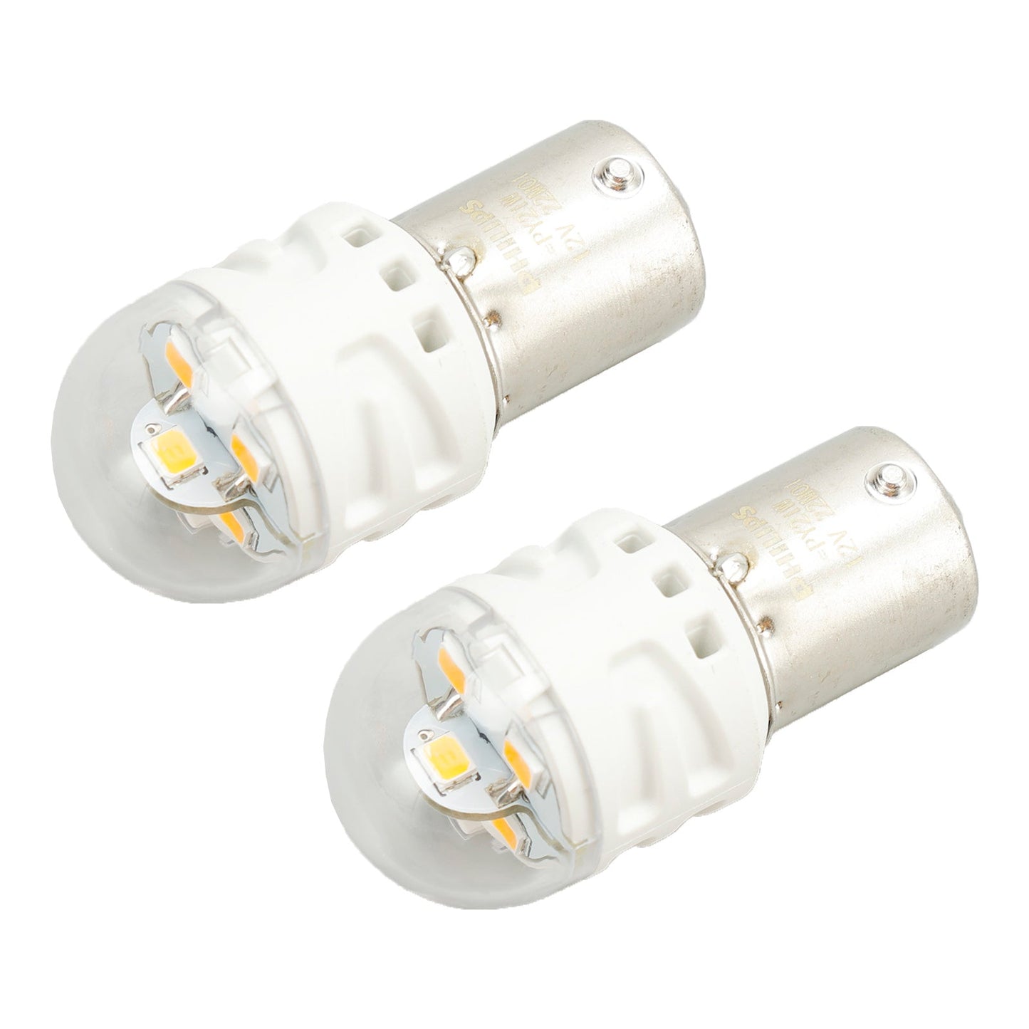 For Philips 11496AU31B2 Ultinon Pro3100 LED-AMBER PY21W BAU15s 12V