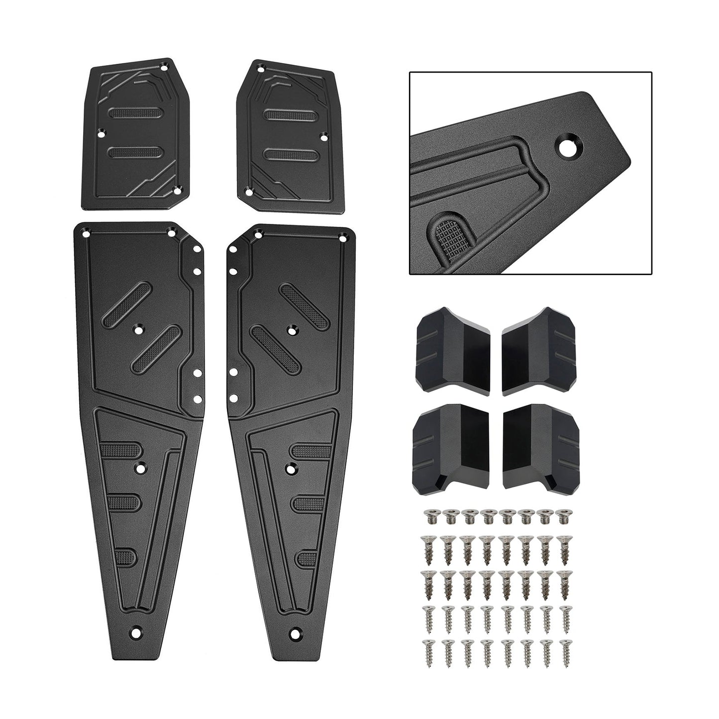 22-23  Aprilia SR GT200 SR GT125 Black Footboard Foot Rest Pad Peg Pedal Plate