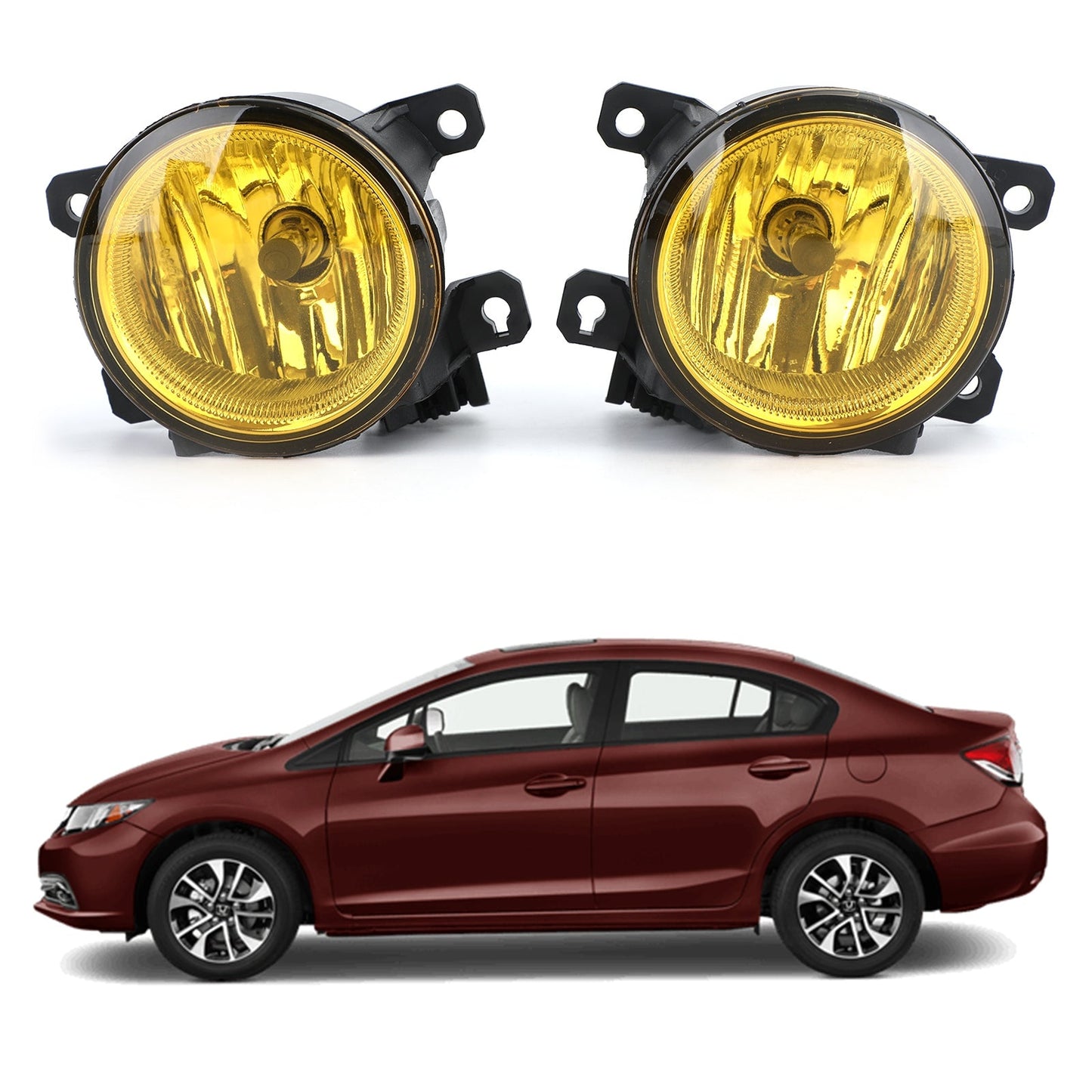 1Set Upgrade LED front fog lamp fits for 2016-2020 Honda Civic