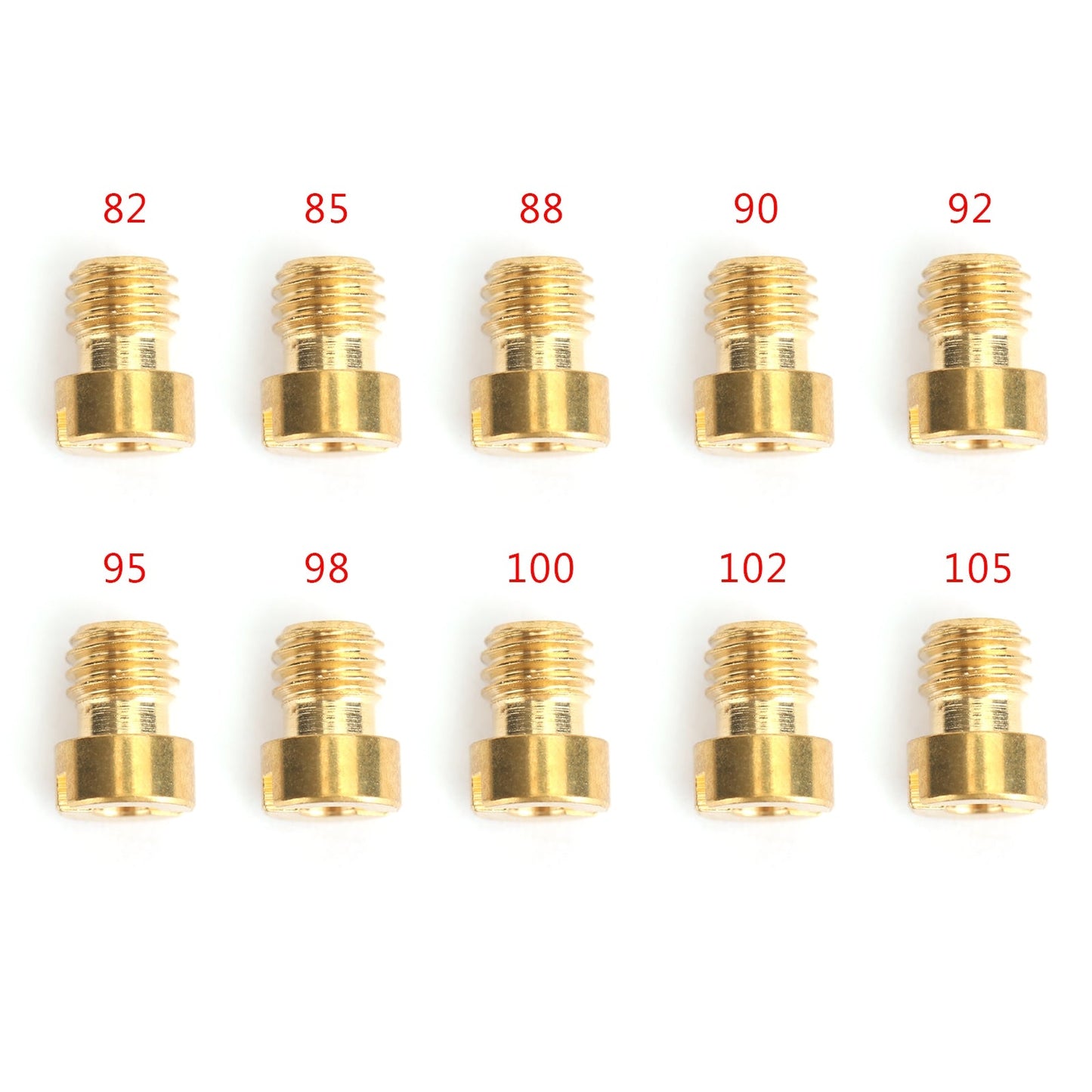 10set Round Head Main Jet 5mm 82-105 For GY6 Motorcycle Scooter Carburetor PZ19