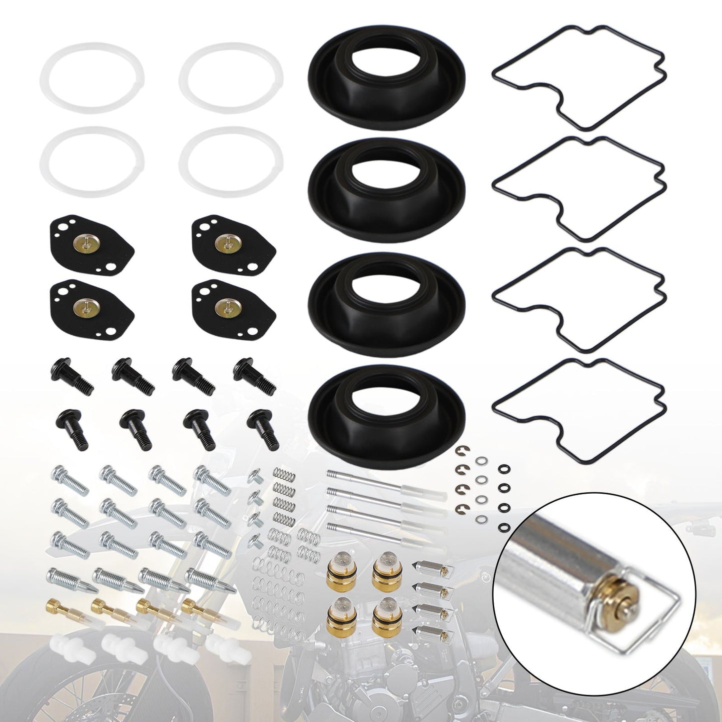 4X Carburetor Rebuild Repair Kit fit for Suzuki DRZ400 DRZ400E DRZ400S DRZ400SM