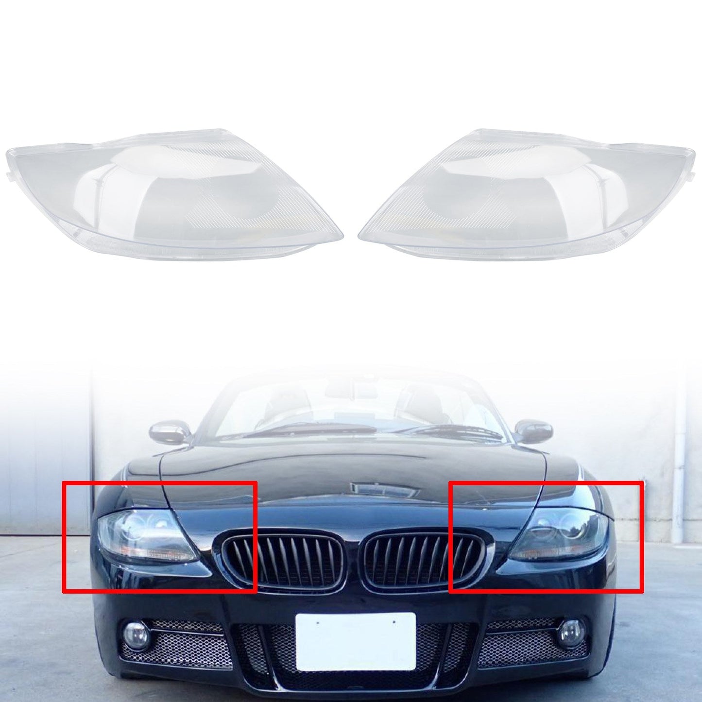 Headlight Cover Headlamp Lens Left For BMW Z4 E85 2003-2008 Clear