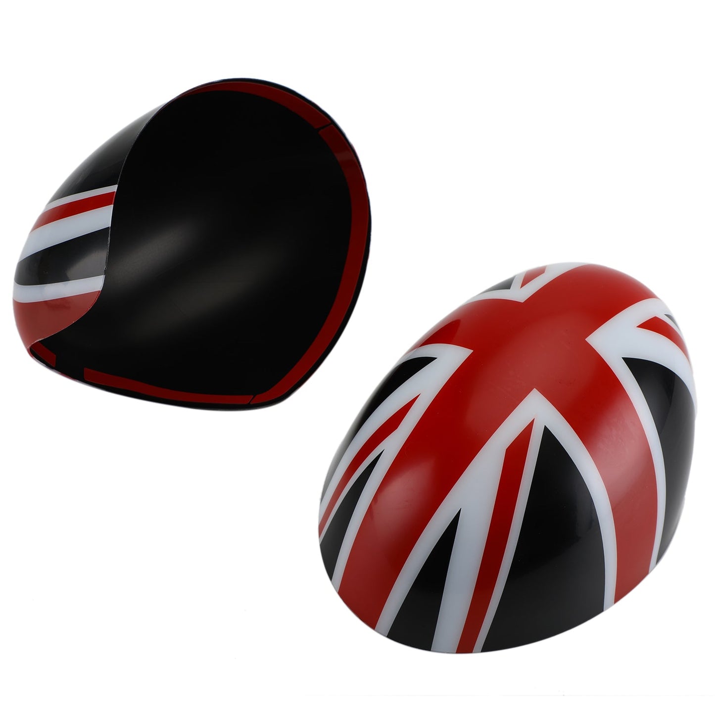 MINI Cooper R55 R56 R57 Black/Red 2 x  Union Jack UK Flag Mirror Covers