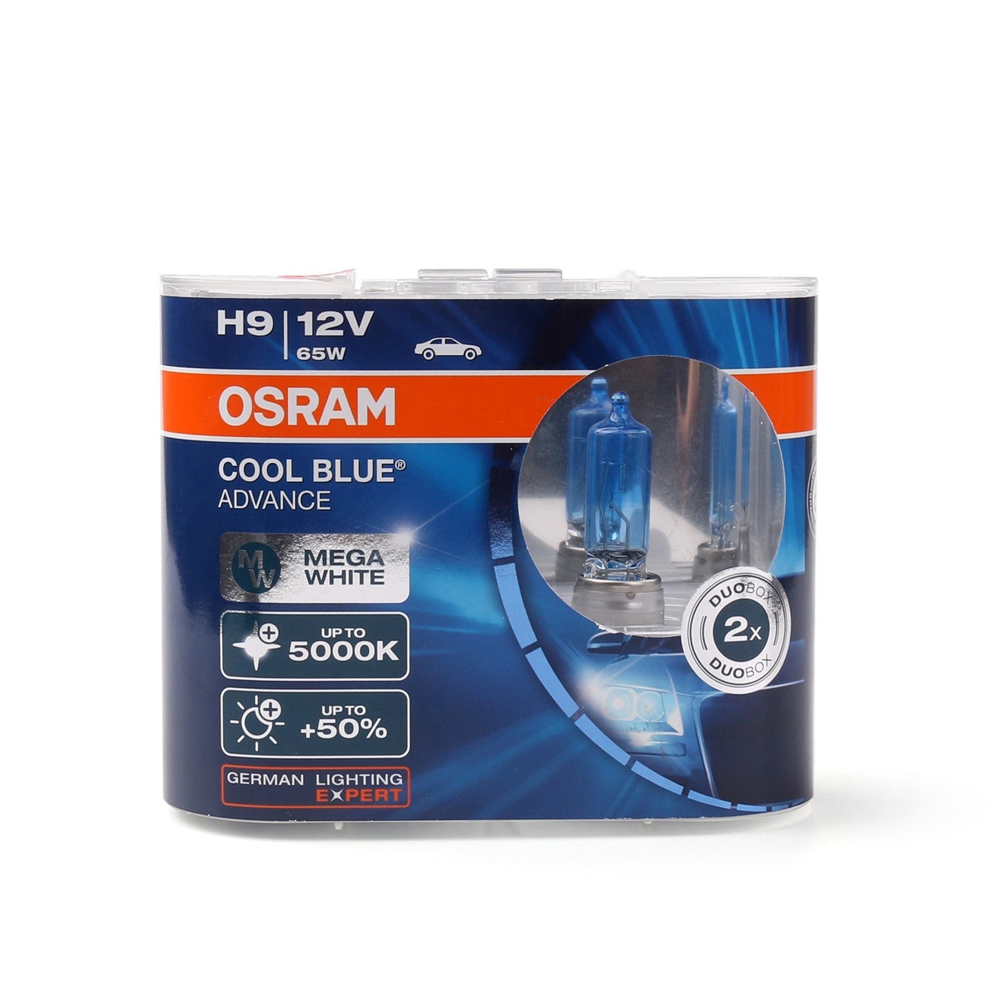 OSRAM Globe Luces Azul Blanco 5000K Cool Halogen Hyper+Plus Bombillas 65W H9 PGJ19-5