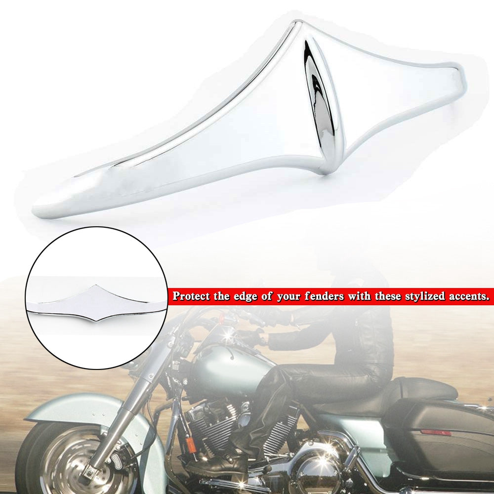 Rear Front Fender Leading Edge Tip Trim Accent Chrome For Touring FLHX FLTR