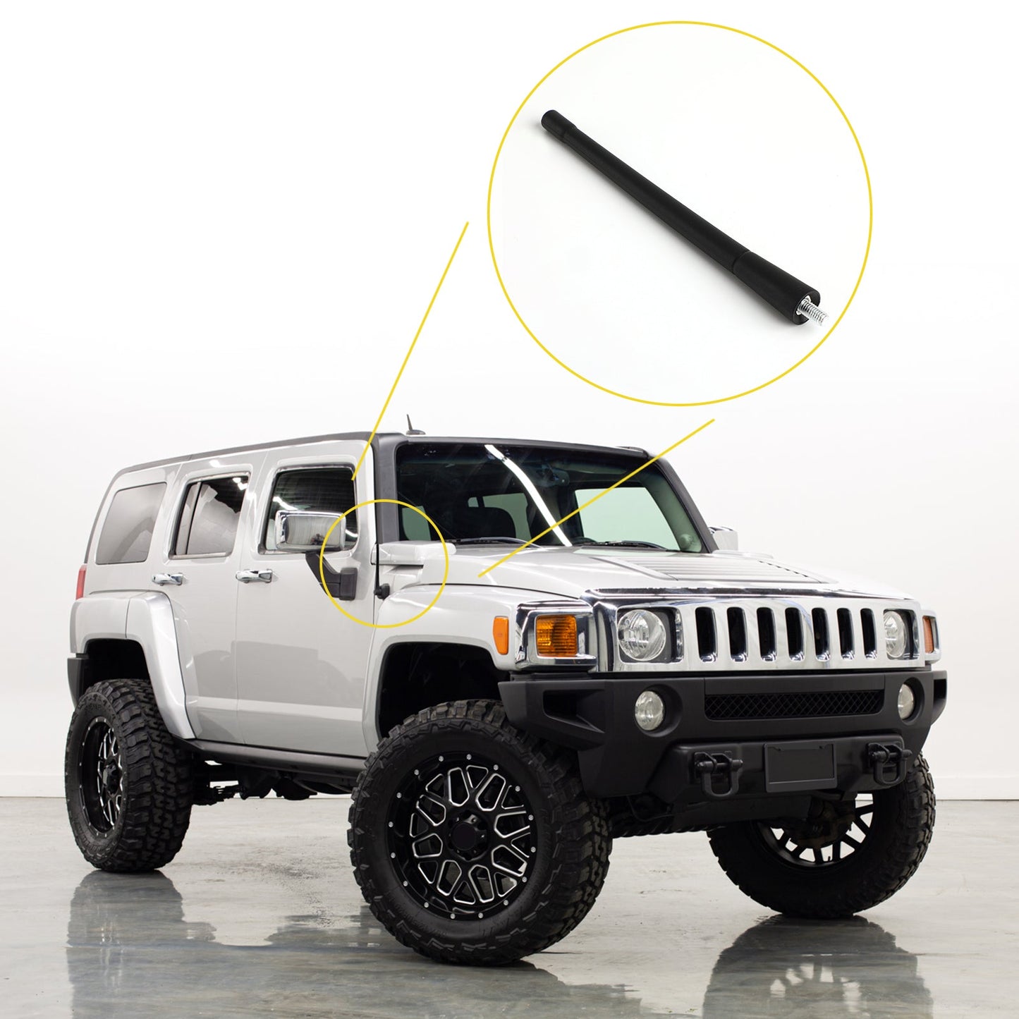 2006-2010 Hummer H3  7" Short Antenna Mast Radio AM/FM