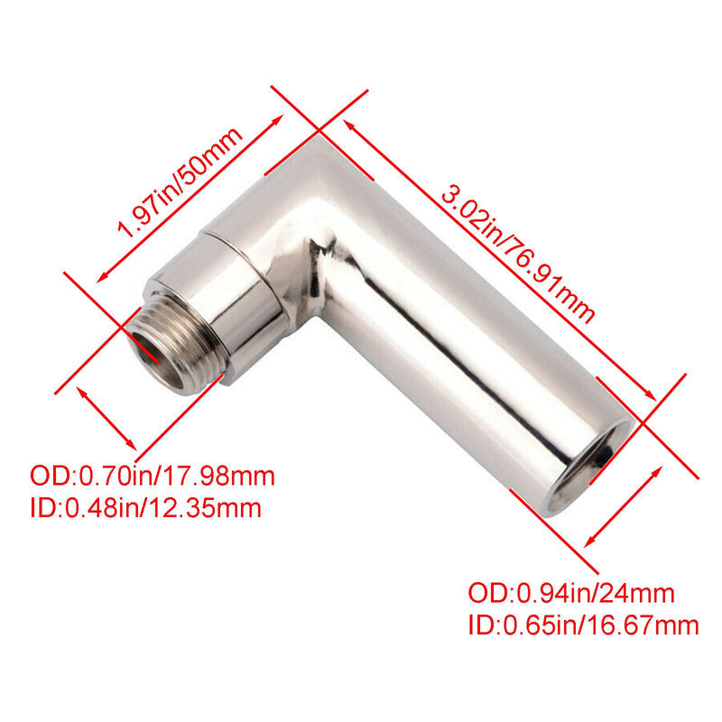 O2 Oxygen Sensor Angled Extender Spacer 90 Degree 02 Bung Extension M18 X 1.5