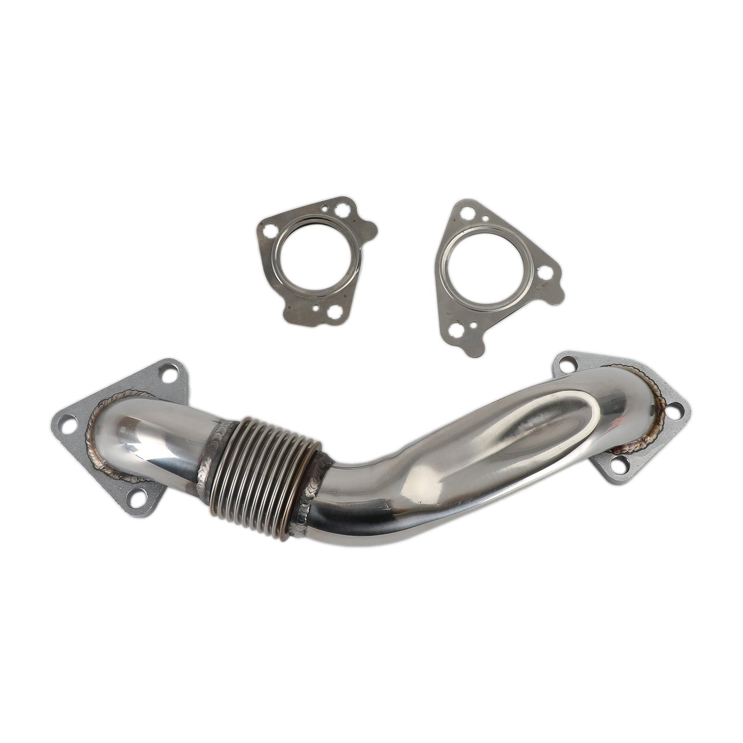 2001-2016 GM 6.6L Duramax Diesel Duramax Passenger Side Exhaust Manifold Up-Pipe w/ Gaskets Champoo