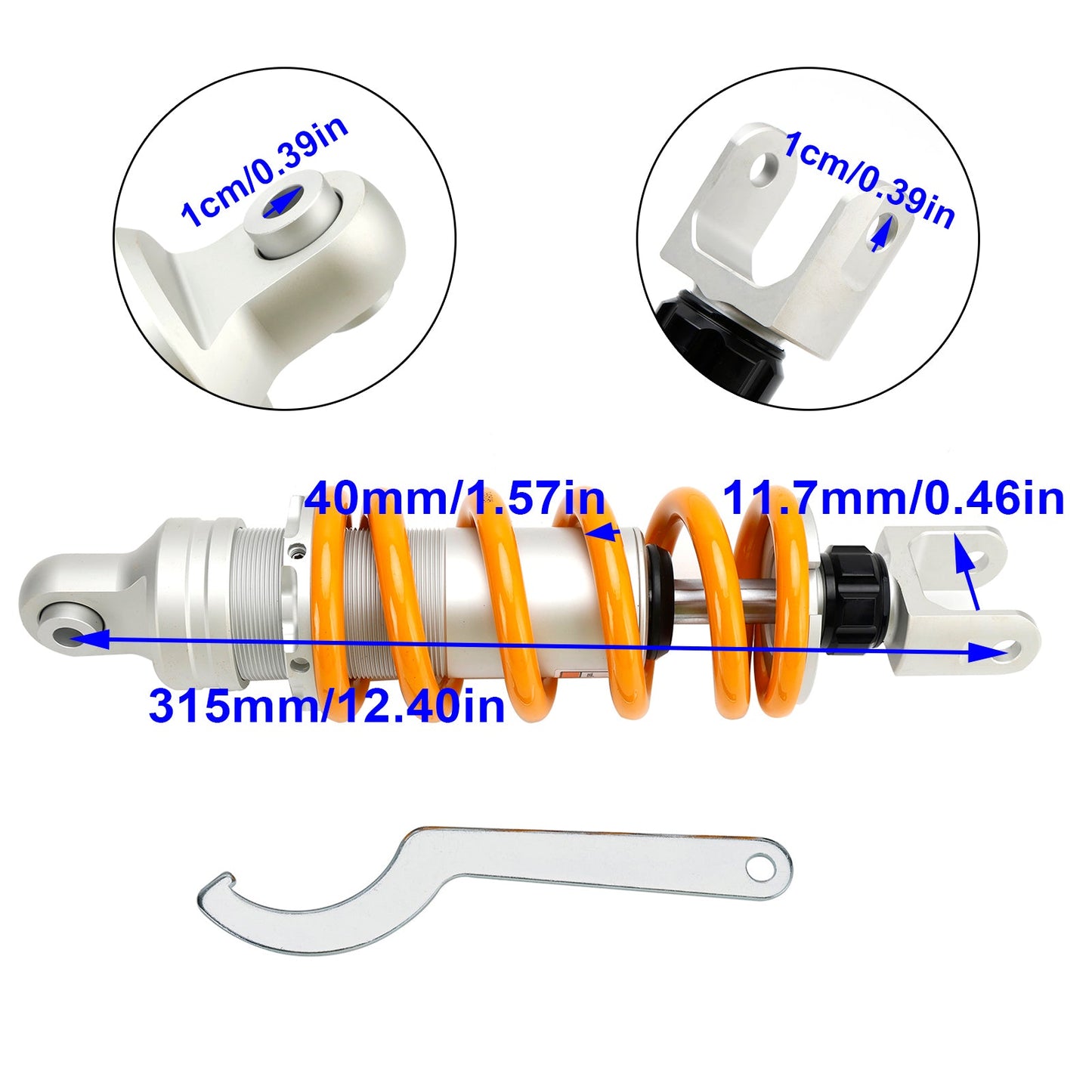 19-21 HONDA CB500X 315mm Rear Suspension Air Shock Absorbers