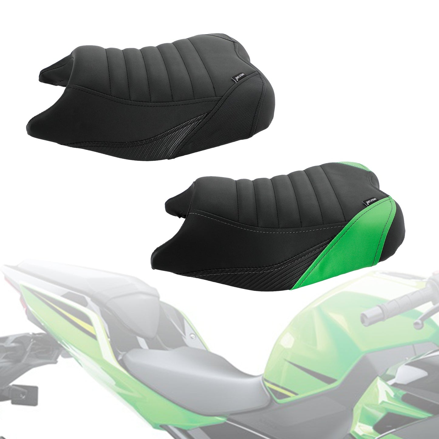 2018-2022 KAWASAKI Ninja 400 Z400 Complete Cushion Rider Passenger Seat Green Black