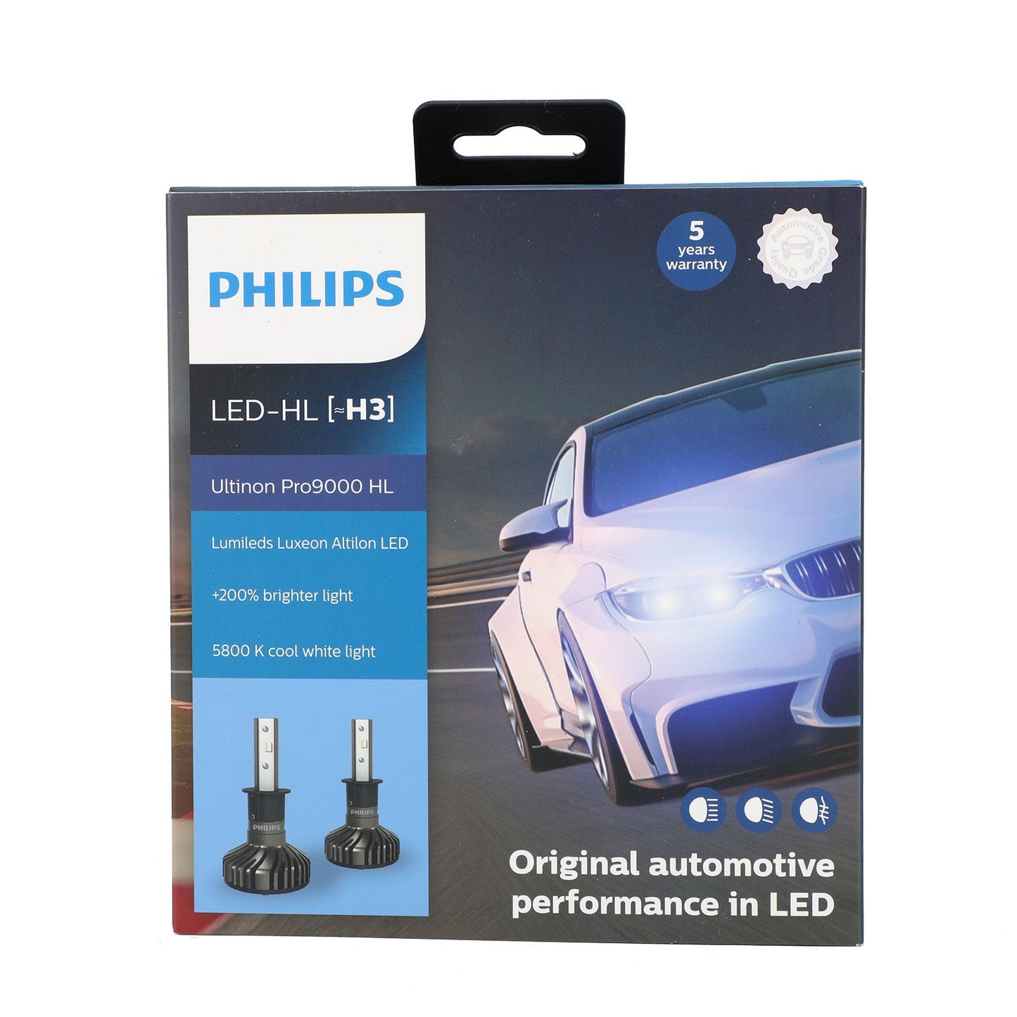 For Philips H1/H3/H7/H11/HB3/4/HIR2 Pro9000 LED Headlight Bulbs +250% 5800K