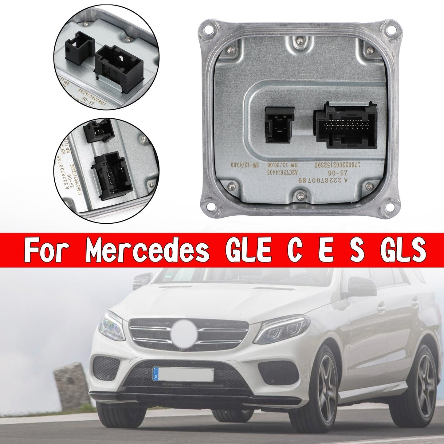 2014-16 E350/E400/E550/E63 AMG LED Headlight Control Module Computer Ballast A2228700789