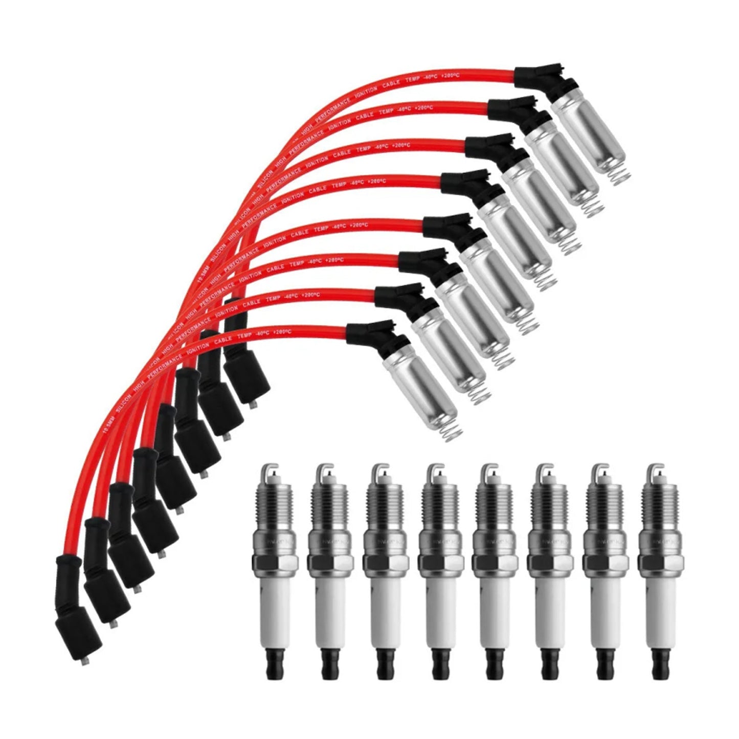 2005-2006 Chevrolet SSR 6.0L V8 8x Spark Plugs +Wires 10.5mm Set 19299585 41962