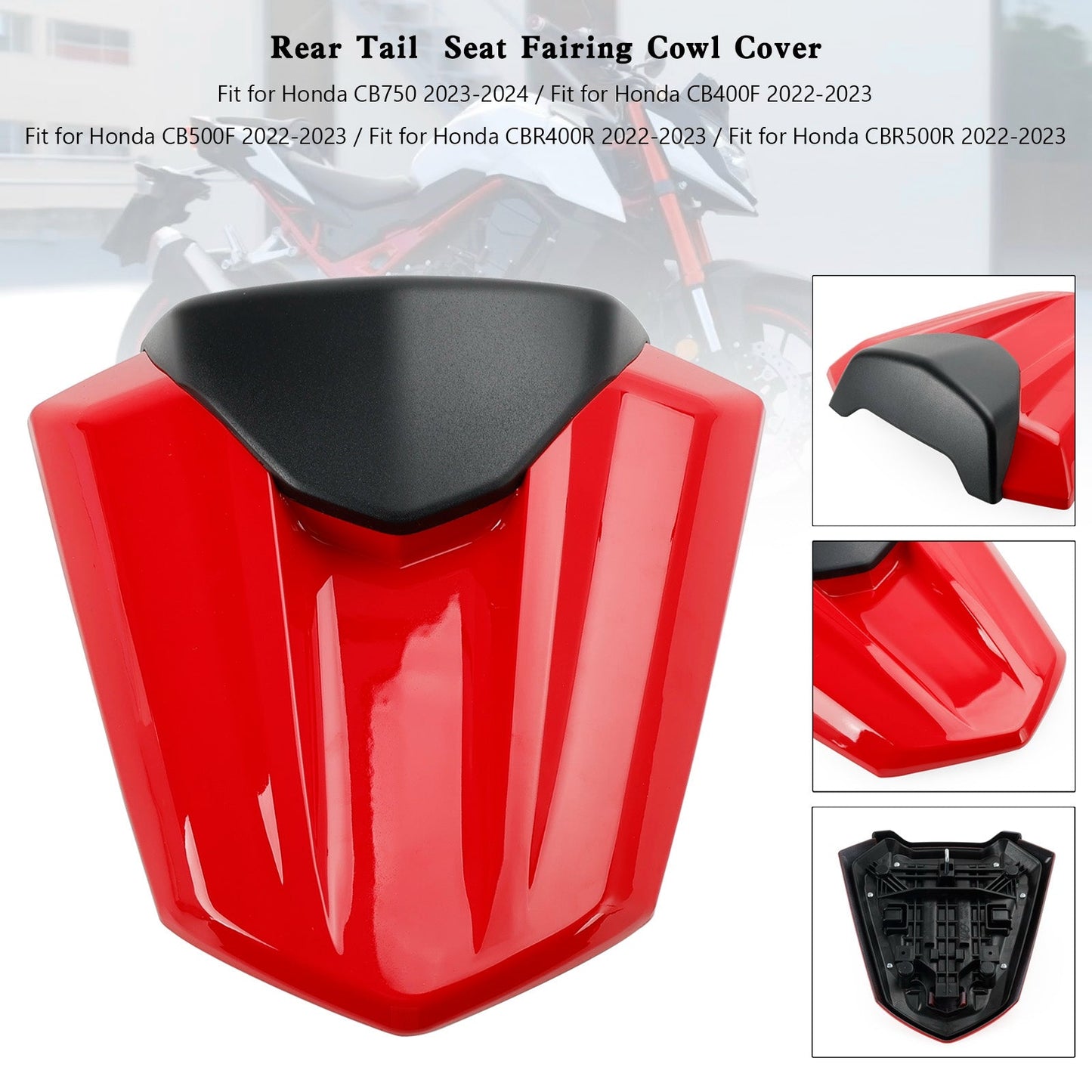 Rear Tail Seat Fairing Cover For Honda CB750 CB400F CB500F CBR400R CBR500R 22-23