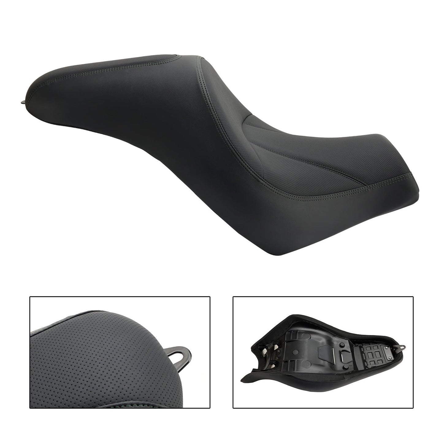 Front & Rear Seat Driver Cushion Pu For Kawasaki Vulcan S Vn En 650 2015-2023