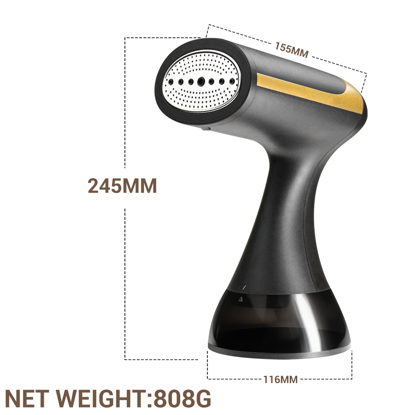 1500W Handheld Clothes Steamer Portable Travel Garment Steamer 20s Fast Heat 300ml Water Tank