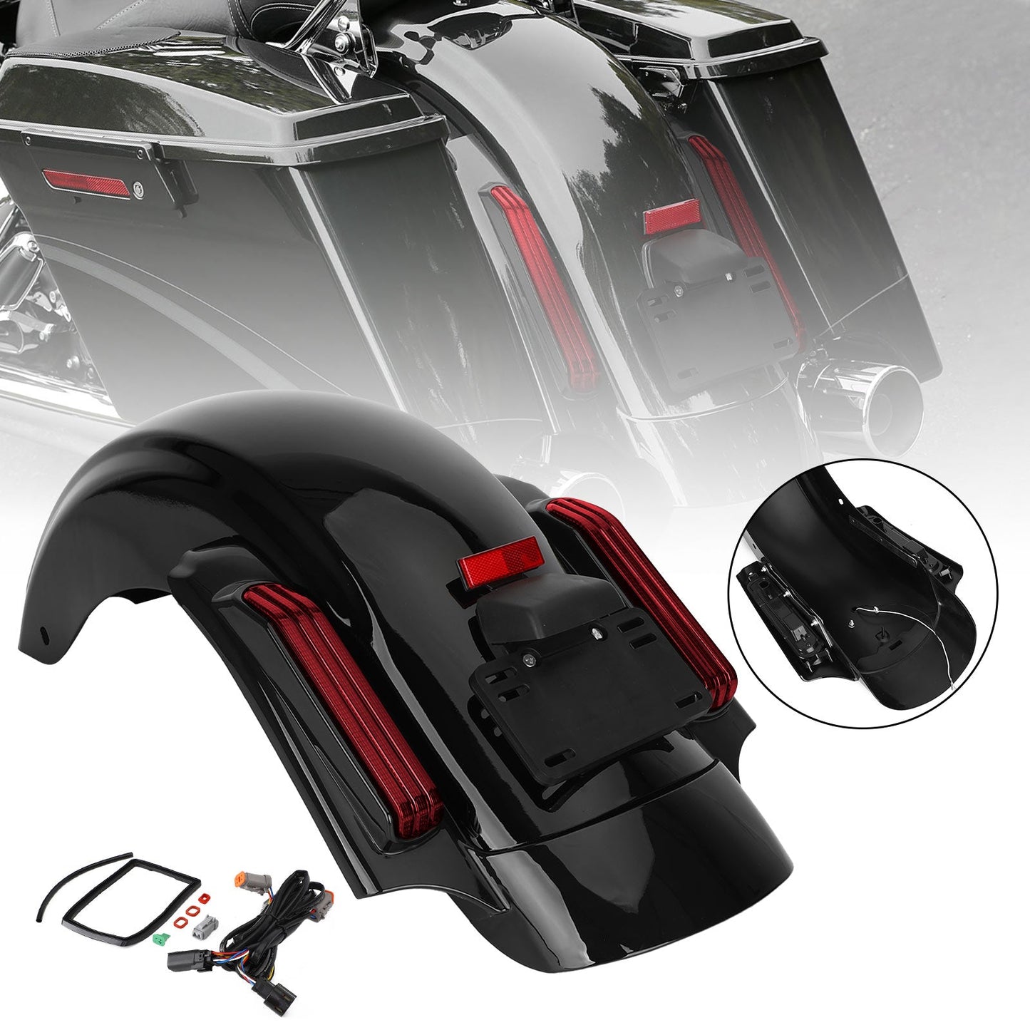 Rear Fender Mudguard Fit For Harley Street Glide Special FLHXS 14-20 Ultra Limited Low FLHTKL 15-20 Ultra FLTRU 16-20