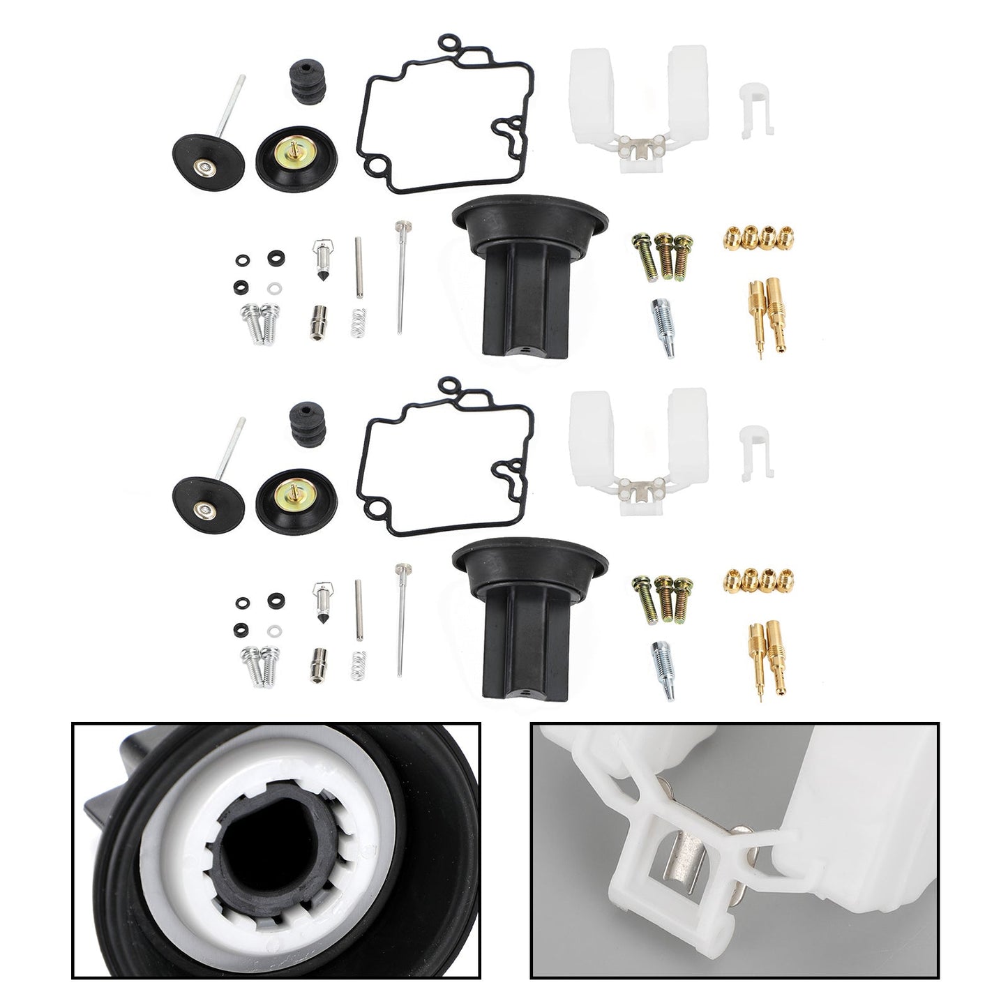 2X Carburetor Carb Rebuild Kit acceleration pump fit for KT CVK24 Scooter Racing